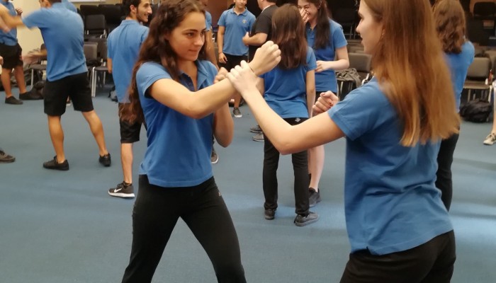 Year 7 PSHCE students get to grips with self-defense under the guidance of top martial arts expert.